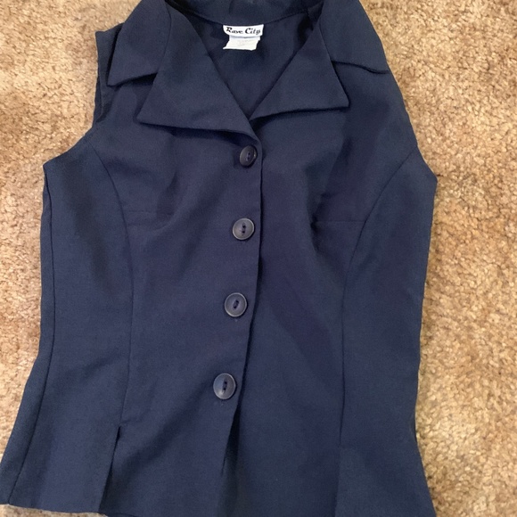 Elegant Navy Blue Women's  Pantsuit - Picture 10 of 15